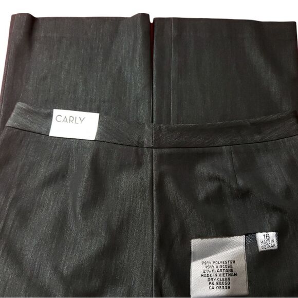 Kasper NWT Carly, Charcoal Grey, Curvy Fit, Dress Slacks, Size 16 - Picture 2 of 3